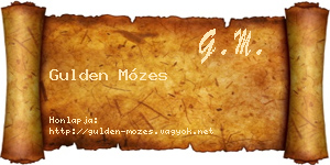 Gulden Mózes névjegykártya